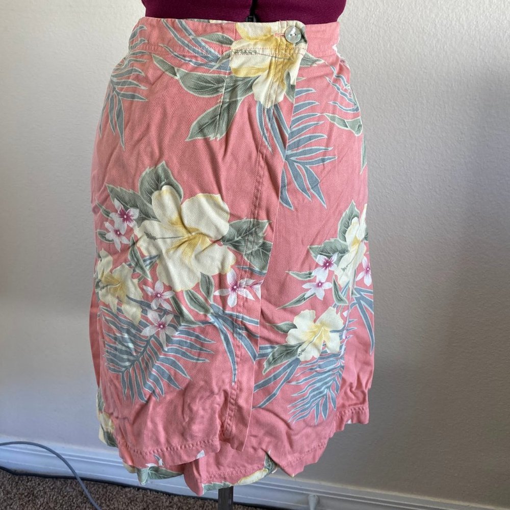 90s TOMMY BAHAMA Pencil Skirt, Hawaiian Print Skirt, Tropical Vacation Skirt
